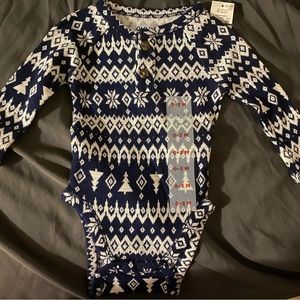 Winter printed onesie
